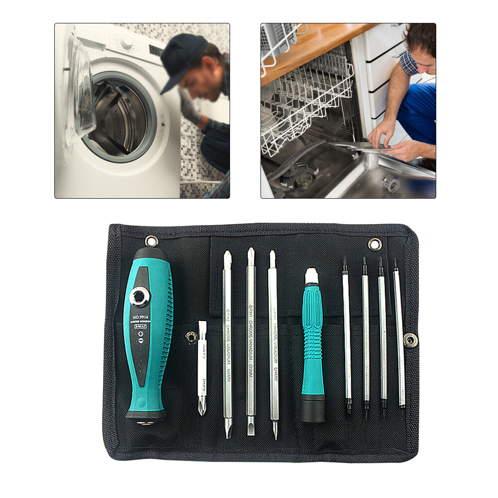 【Ready Stock+COD】10 Pieces Insulated Screwdriver Set Slotted Cross Screwdriver Bit Set DIY Screwdrivers Repair Screw Drivers Hand Tools