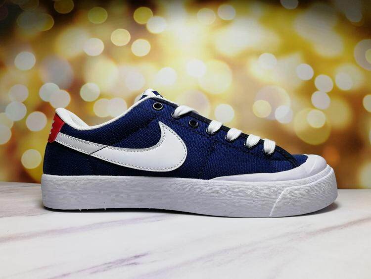 Nike_SB Blazer Zoom Kanvas Pria Wanita Sepatu Olahraga Anak Laki-laki Anak Perempuan Gym Modis Sneakers Biru