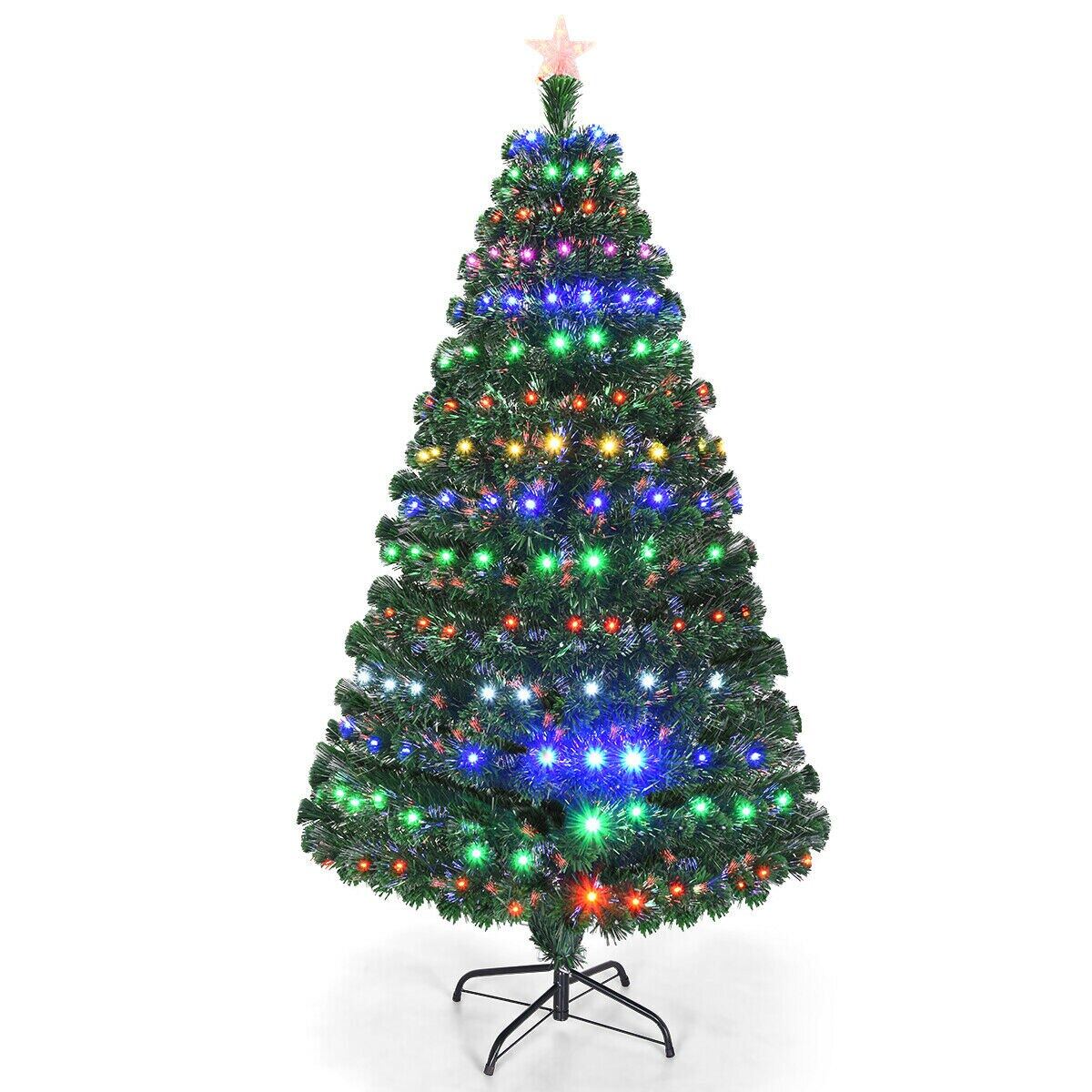 christmas tree with fiber optic lights