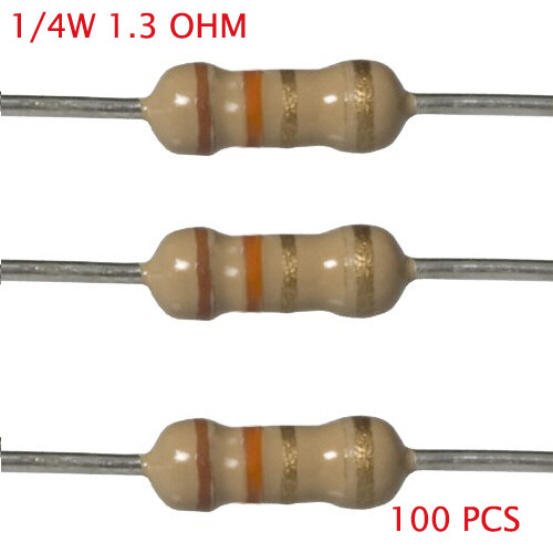 1.3 ohm resistors, 1/4w , 5%