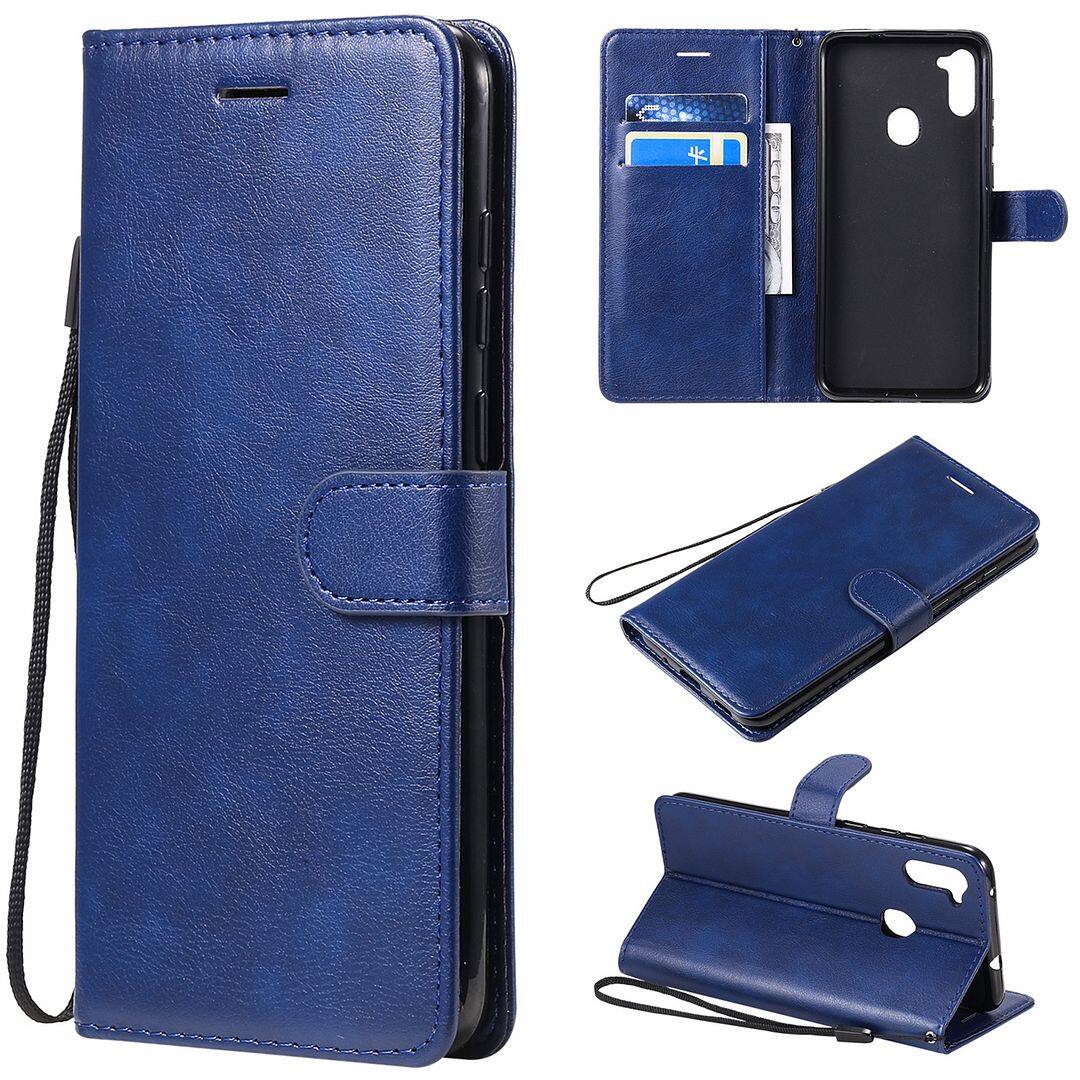 FAYANGRIES For Samsung Galaxy A11 (6.4 ) Case, Elegant Classic Solid color Phone Casing Flip PU Leather Cover Stand Support Bracket Succinct Concise Wallet