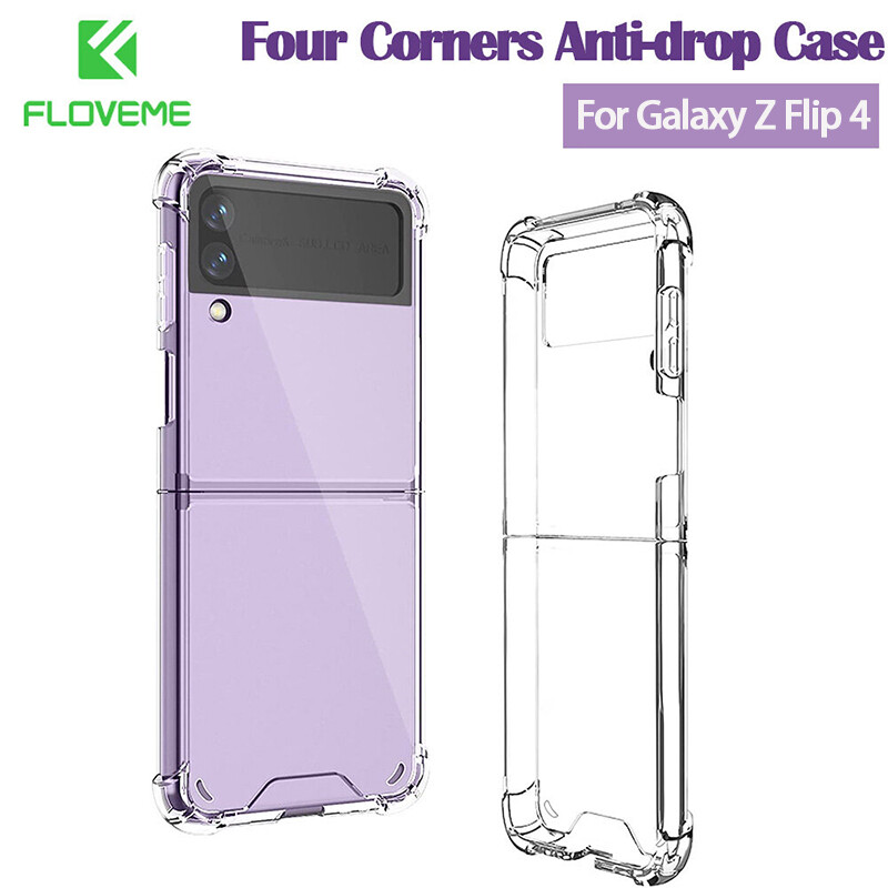 KISSCASE For Samsung Galaxy Z Flip6 Flip5 5G Z Flip4 ZFlip3 Flip 5 Flip6 G Transparent Foldable Anti-shock and Shockproof Mobile Phone Case