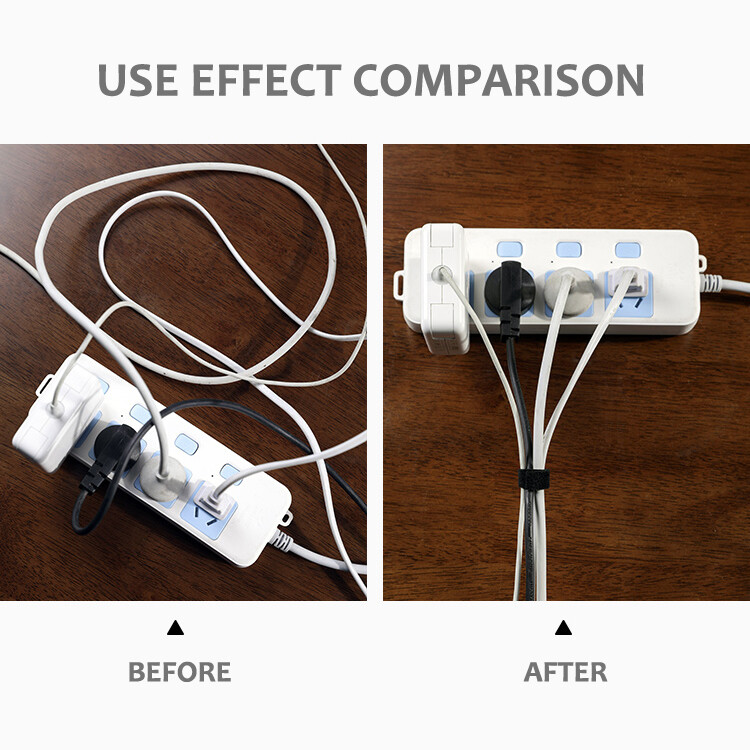 VAORLO 1M Dây Sắp Xếp Cáp Cuộn Dây Cáp USB Miếng Bảo Vệ Cáp Tai Nghe Kẹp Giữ Quản Lý Dây Chuột, Dụng Cụ Quản Lý Cáp Tái Sử Dụng Cắt Miễn Phí Velcro