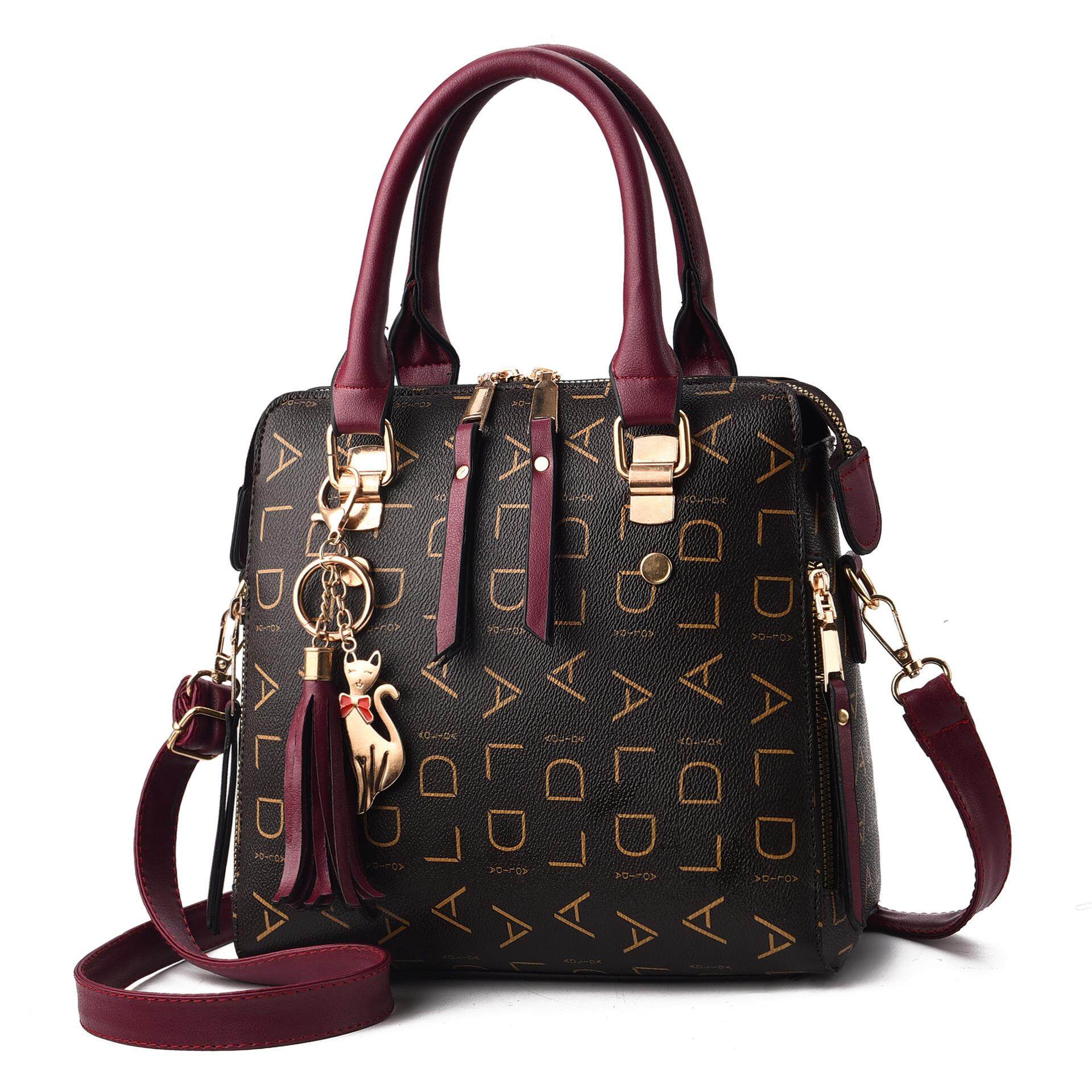 Las Bag Handbags Casual Shoulder Large Capacity Pu Leather Handbag Diagonal Package