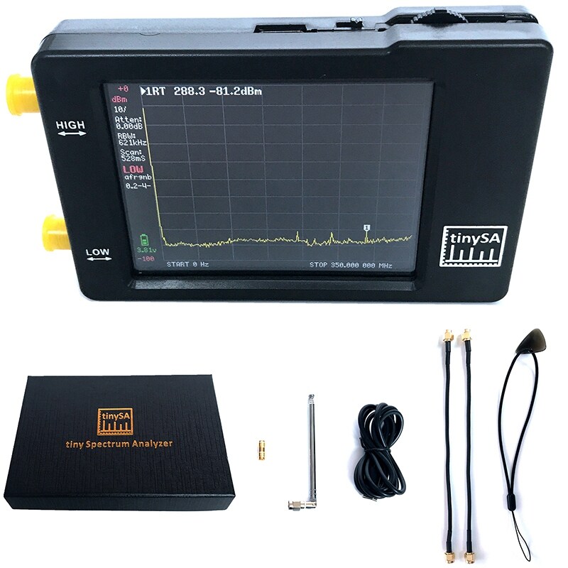 Hand Held Tiny Spectrum Analyzer TinySA 2.8Inch Display with Battery ...