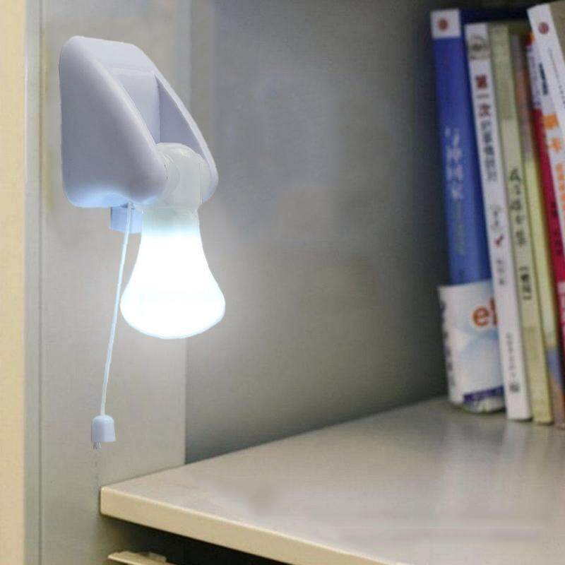 Portable Wire Pulling Mini Night Light LED Pull Cord Bulb Lamp Outdoor