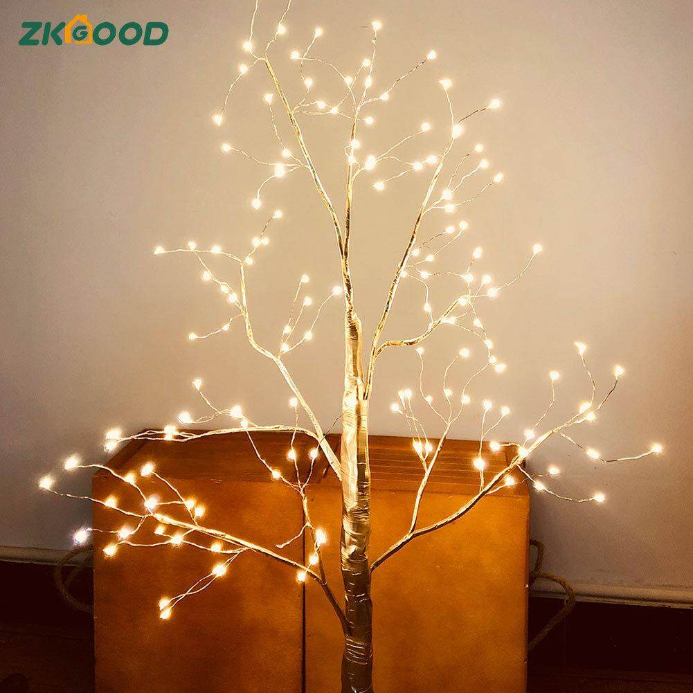 Zkgood 1 cái Mô Phỏng Cây ĐÈN LED Trang Trí Tiệc Giáng Sinh Nhà Liên Hoan Ngoài Trời Trong Nhà