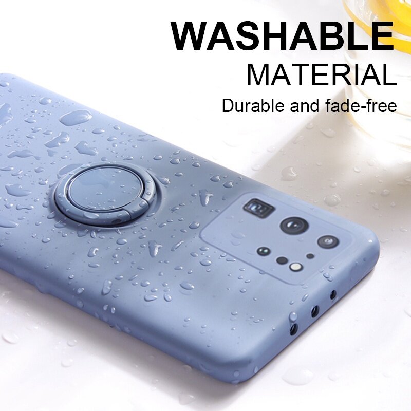 Ốp Lưng Xiaomi Mi 12 Redmi Note 11 11S Pro Plus + 5G Poco X4 Pro Silicone Lỏng Mềm Sang Trọng Với Giá Đỡ Nhẫn Nam Châm Ốp Chống Sốc Dây Đeo Miễn Phí