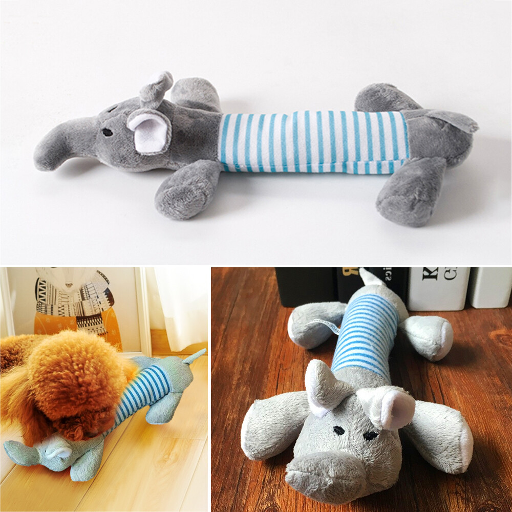 Pet Toy with Sound Dog Puppy Pet Chew Squeaker Squeaky Plush Pig Duck Elephant Sound for Training