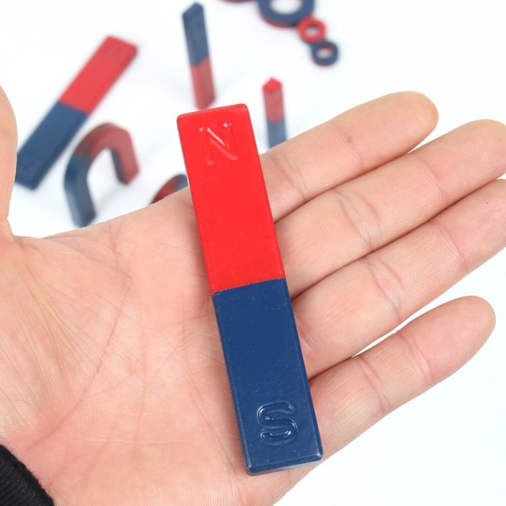 9 Chiếc Đồ Chơi Giáo Dục Hỗ Trợ Giảng Dạy Nam Châm Thí Nghiệm Khoa Học Vật Lý Hình Chữ U/Thanh/Vòng Cho Trẻ Em