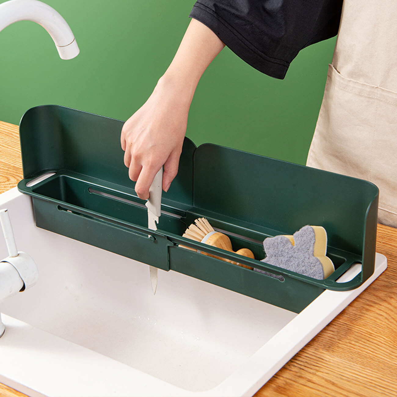 CNMF Thiết Bị Giữ Nước Đa Năng Điều Chỉnh Được Thiết Kế Cong Đồ Dùng Nhà Bếp