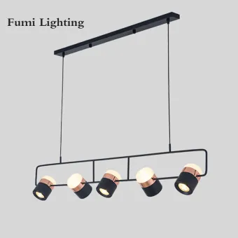 black and rose gold pendant light