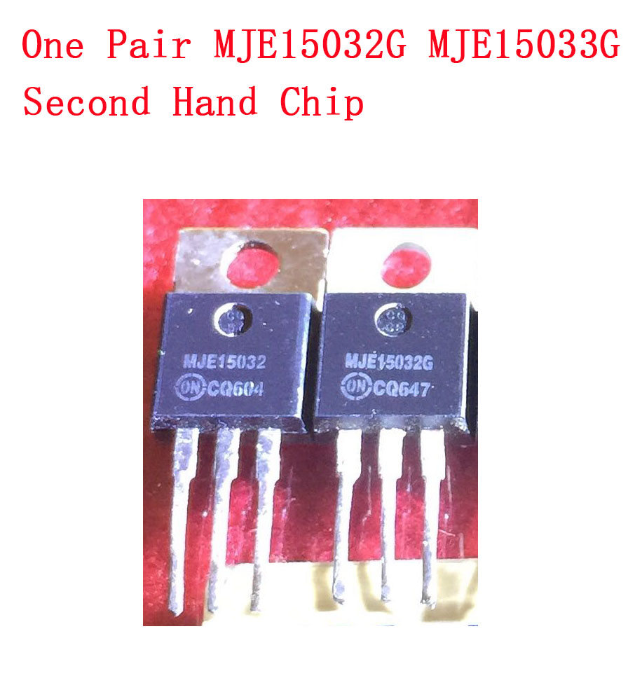 Second hand one pair mje15032g mje15033g mje15032 mje15033 chip