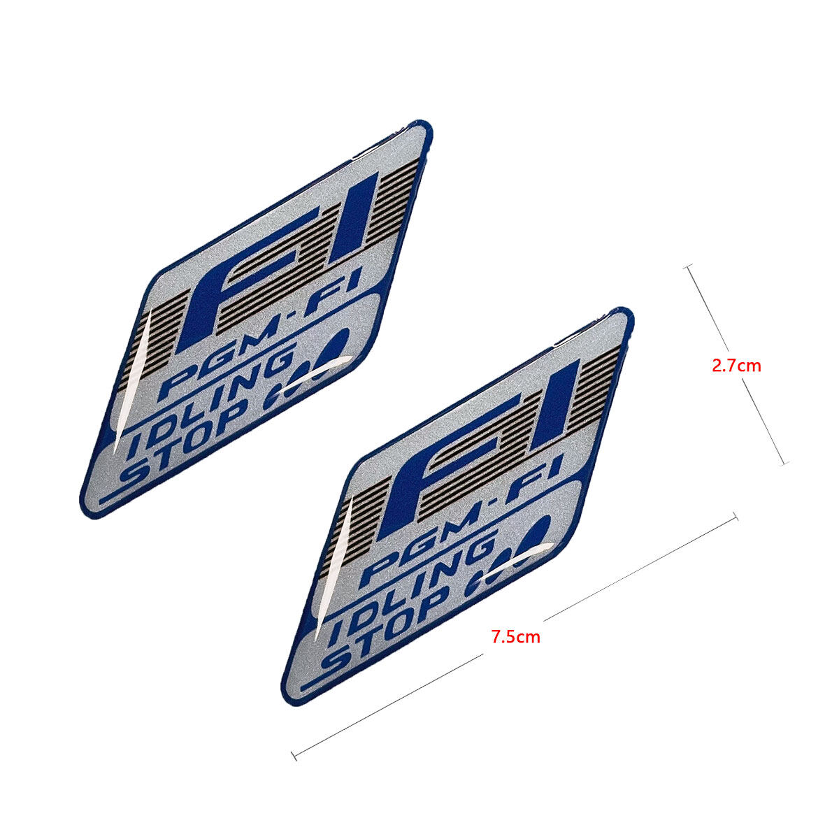 2PCS 3D FI PGM-FI Logo for Honda WAVE (Reflective in Night)