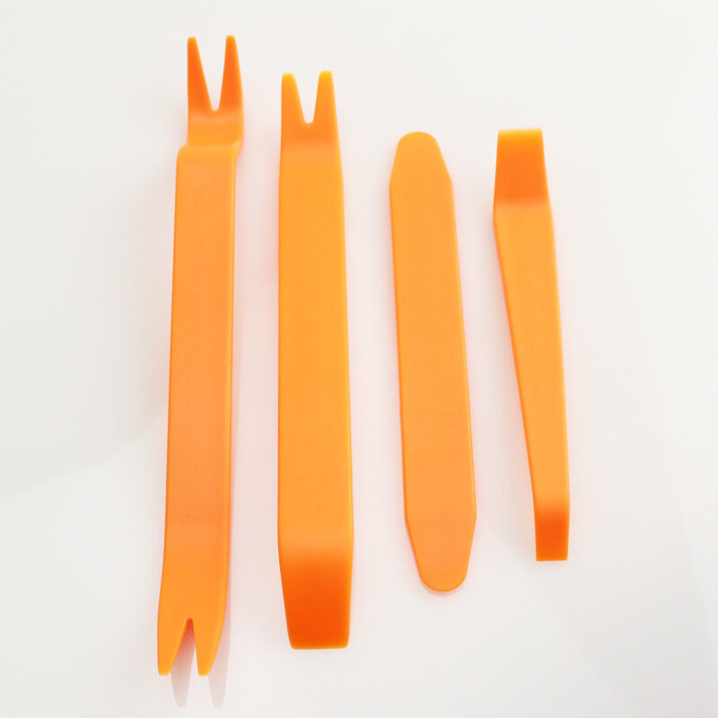 4PCS/set Portable Orange Auto Car Radio Panel Trim Dash Audio Removal
