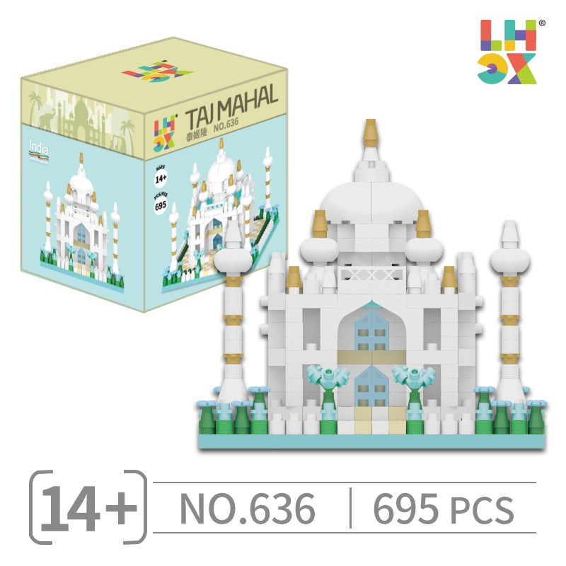 Taj Mahal micro-particle building blocks model diamond small particles assembled ornaments building blocks toys