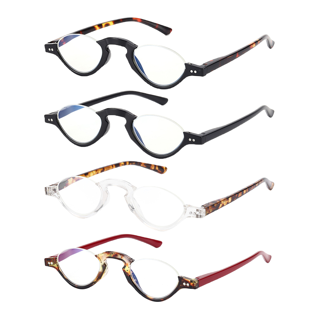 Half Frame Reading Glasses Blue Light Blocking Computer Readers UV Protection