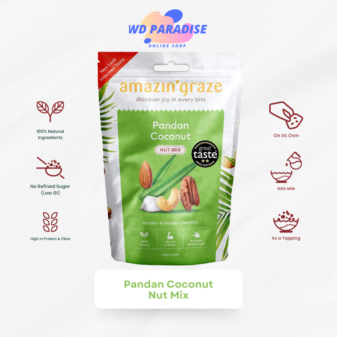 Amazin' Graze Pandan Coconut Nut Mix 100g Lazada
