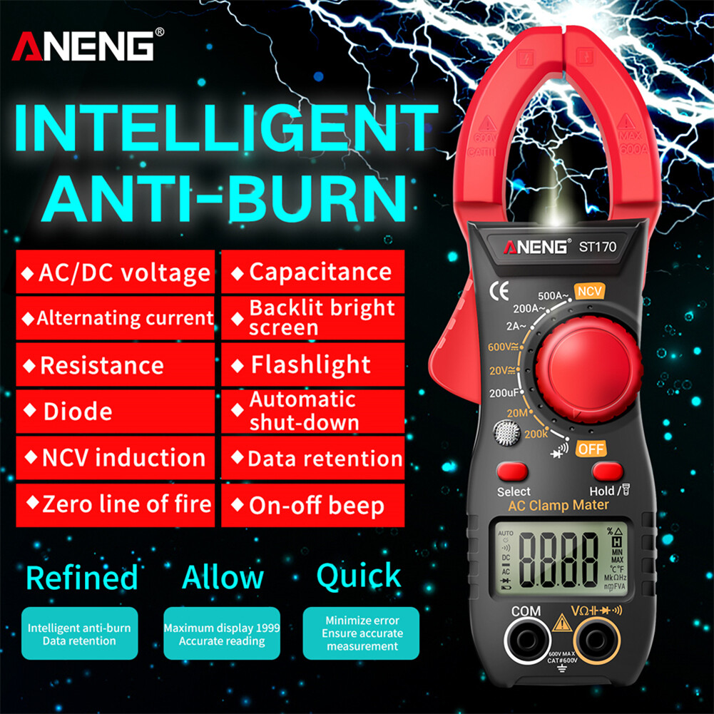 [Moscow Six] ♬ Digital Clamp Meter DC/AC Current Multimeter Ammeter Voltage NCV Ohm Tester