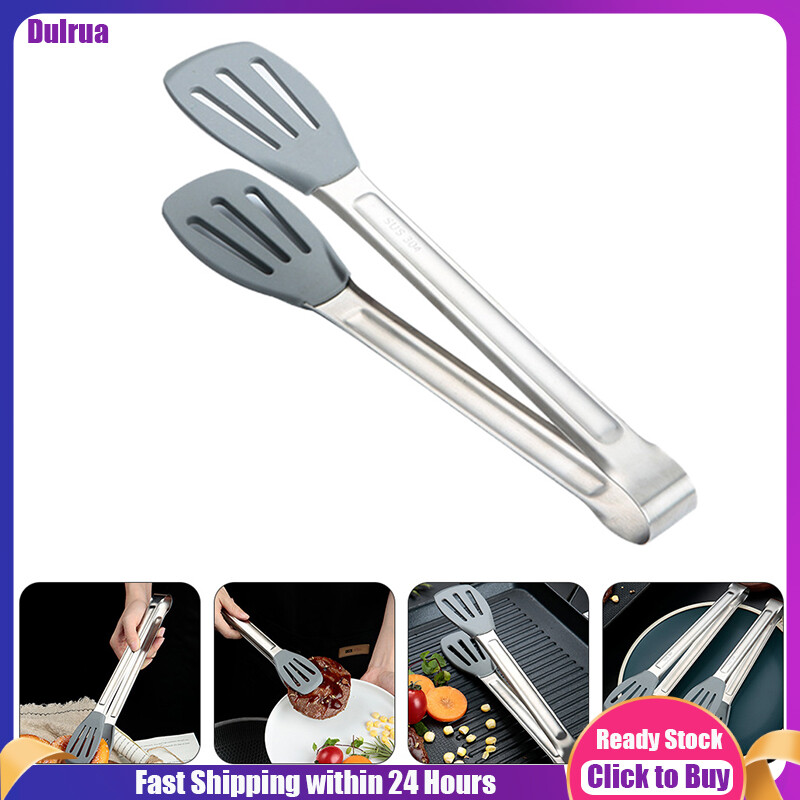 Dulrua 9/12 inch Steak Tong Food Tong Steak Clamp Multifunctional Tong Kitchen Tool