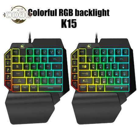 One - Handed คีย์บอร์ดซ้ายคีย์บอร์ดเล่นเกม 39 - คีย์ Key USB รองรับอินเตอร์เฟสสำหรับ Backlight