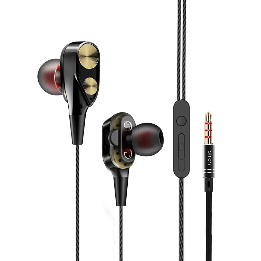 4D Bass Earphone Double Speaker Headphone Dual Driver Stereo