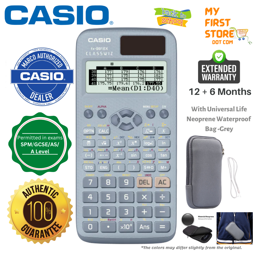 Qr Code Casio Calculator Check Original Genuine Casio FX-991EX BU