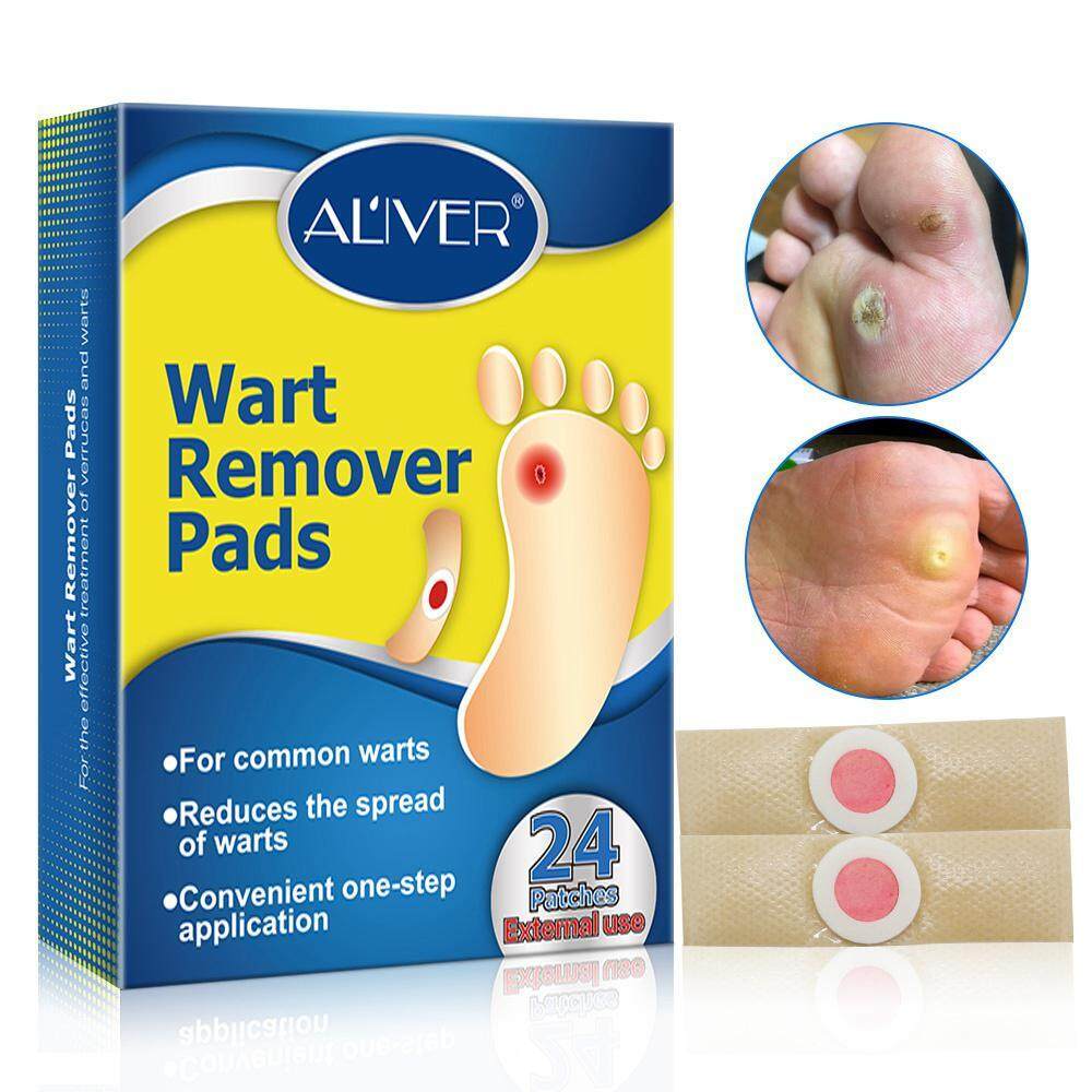 Ovso 24 Buah Plester Medis Kaki Pembersih Kutil Remover Kutil Tulang Kalus Plester Patch Kalus Alas Kaki Detoksifikasi Penyembuhan Plester