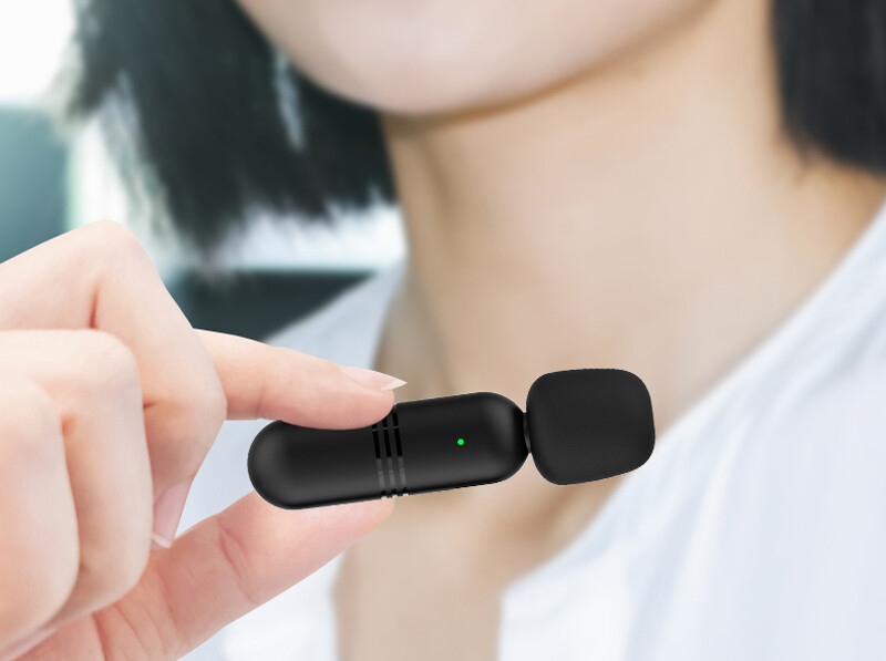 M23 One For Two Wireless Lavalier Microphone Mini Plug-Play Wireless Mic for YouTube Facebook Live Stream TikTok Video Recording Vlog