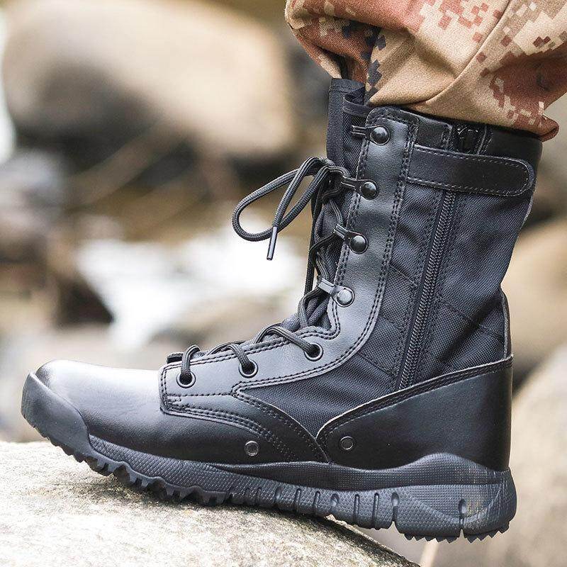 CQB Combat Boots Velcro Side Pull Wear-resistant Rope Climbing Tactical Boots Combat Boots