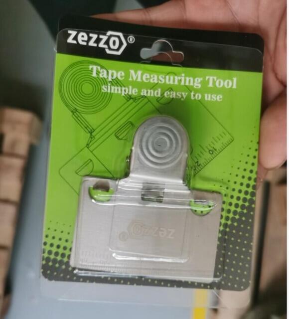 Zezzo Measuring Tape Clip Stainless Steel Corner Edge Clamps With Scale Convenient Woodworking