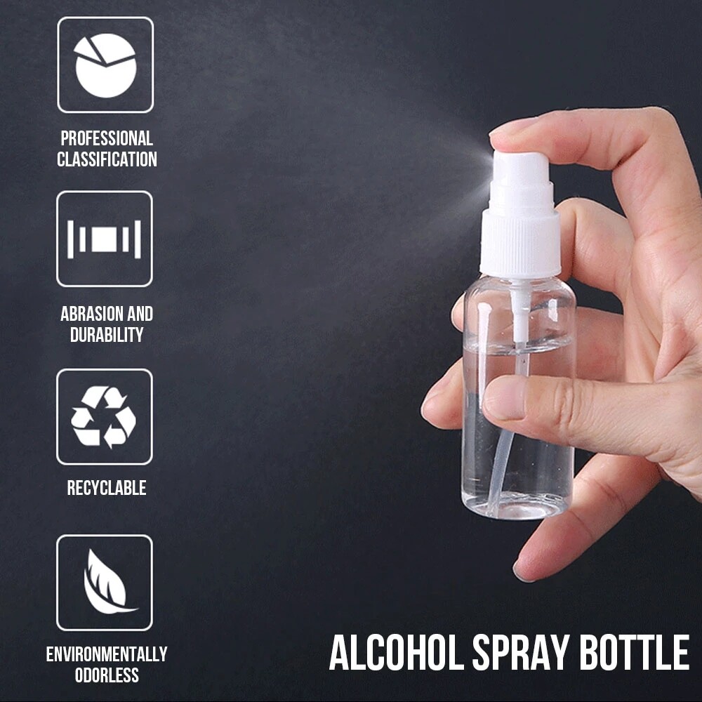 Bình Xịt Rỗng Trong Suốt 12 Cỡ, Bình Xịt Nhựa Mini 30Ml/50Ml/100Ml, Bình Đựng Mỹ Phẩm Rỗng Có Thể Nạp Lại