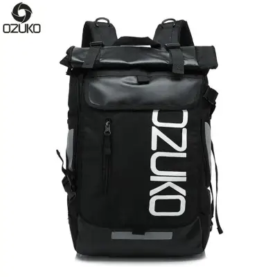 OZUKO Men Fashion Backpack Waterproof 15 Laptop Bag Casual Travel Backpack Women