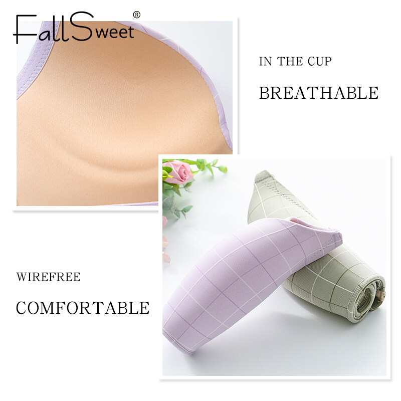 Fallsweet Simple Comfortable Bras For Women Push Up Bras No Wire