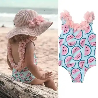 baby girl watermelon swimsuit