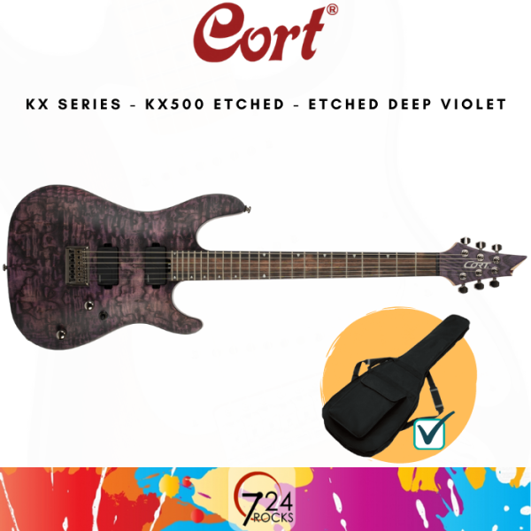 724 ROCKS Cort KX500 Etched KX Series Electric Guitar ,Etched Deep Violet Malaysia