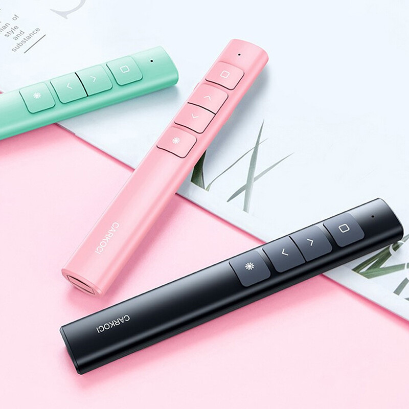 New Multifunctional Rechargeable Wireless Presentation Clicker Powerpoint Pen USB Remote Control Flip Pen Laser Courseware Remote Control Laser Projection Pointer Pen