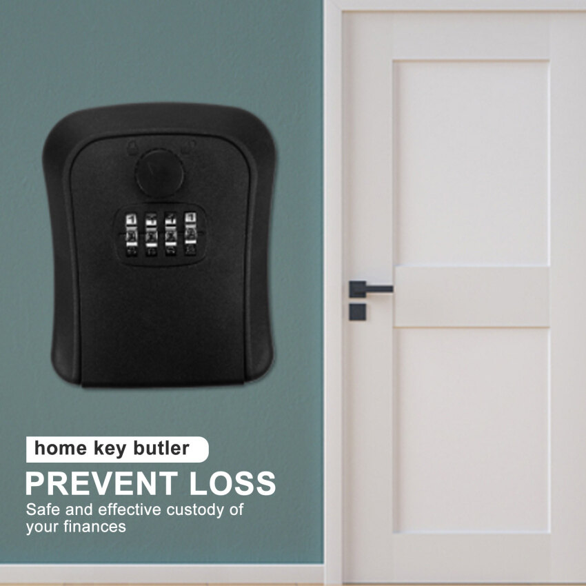 Smart Code Password Key Lock Box Storage Key Wall Mounted Key Safe Box Waterproof Outdoor Keybox 4 Digits Passwords