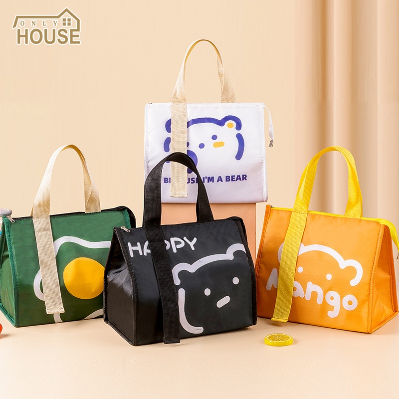 Lunch box bag fashion lunch box handbag go out meal bag cartoon lunch bag student with rice insulation bag