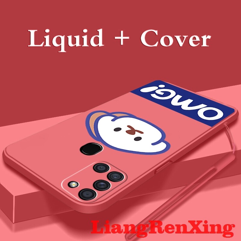 Casing SAMSUNG a21s phone case Softcase Liquid Silicone Protector Smooth shockproof Bumper Cover new design YTOMG01