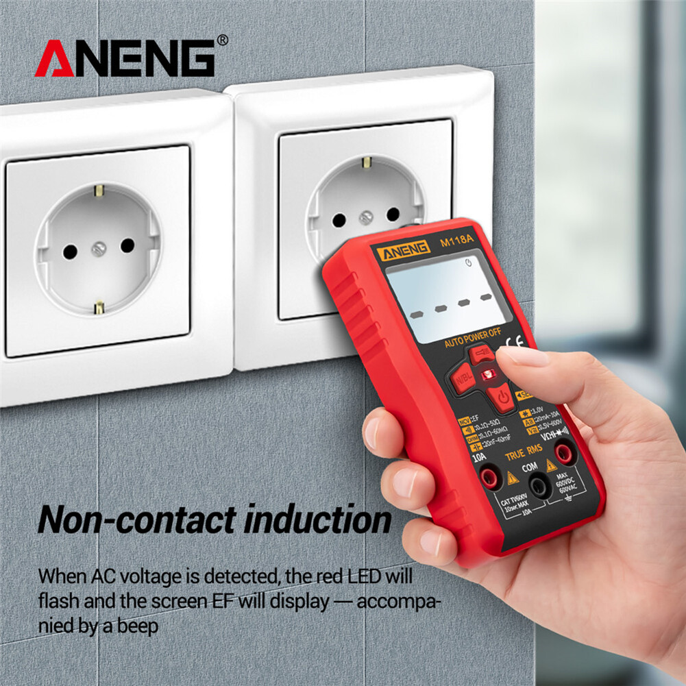 M118A Digital Multimeter True RMS AC/DC Voltage Current Meter NCV Tester