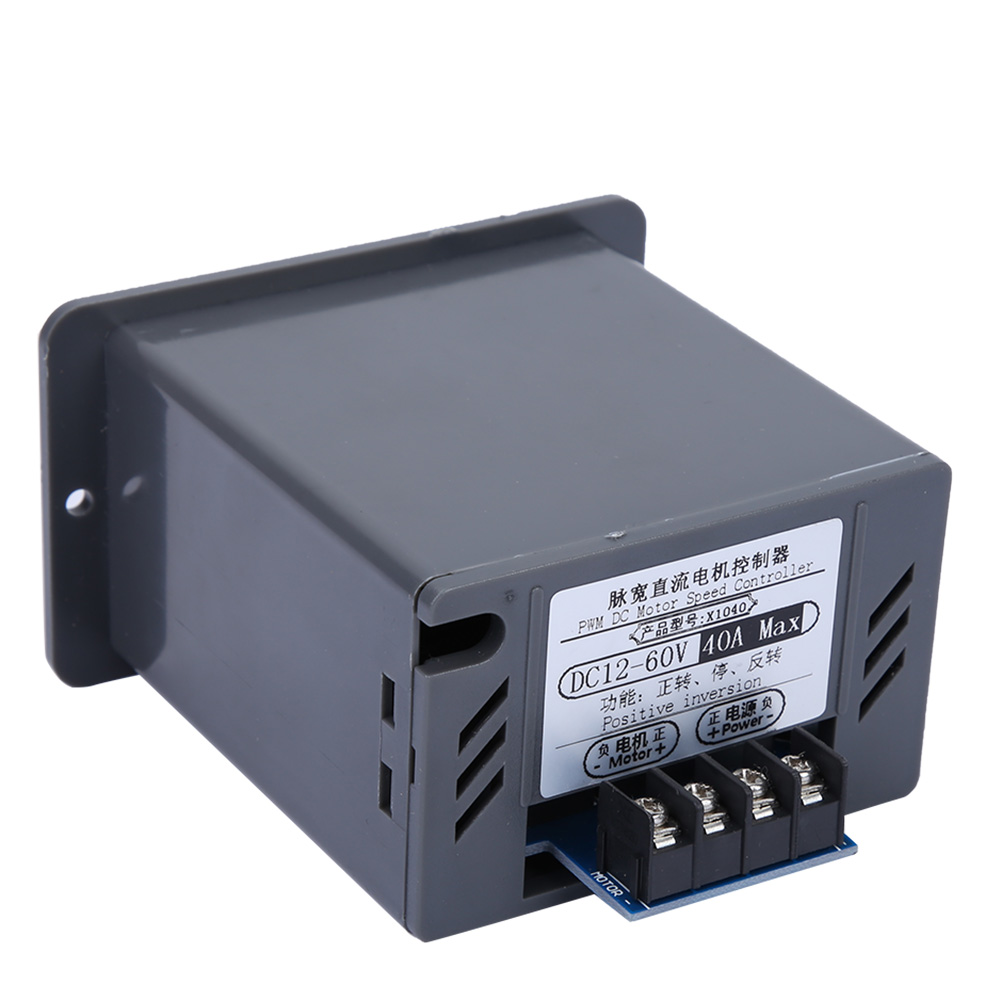 DC Motor Speed Controller DC 12-60V 40A PWM Brush Motor Speed Controller CW CCW Reversible Switch Motor Speed Regulator