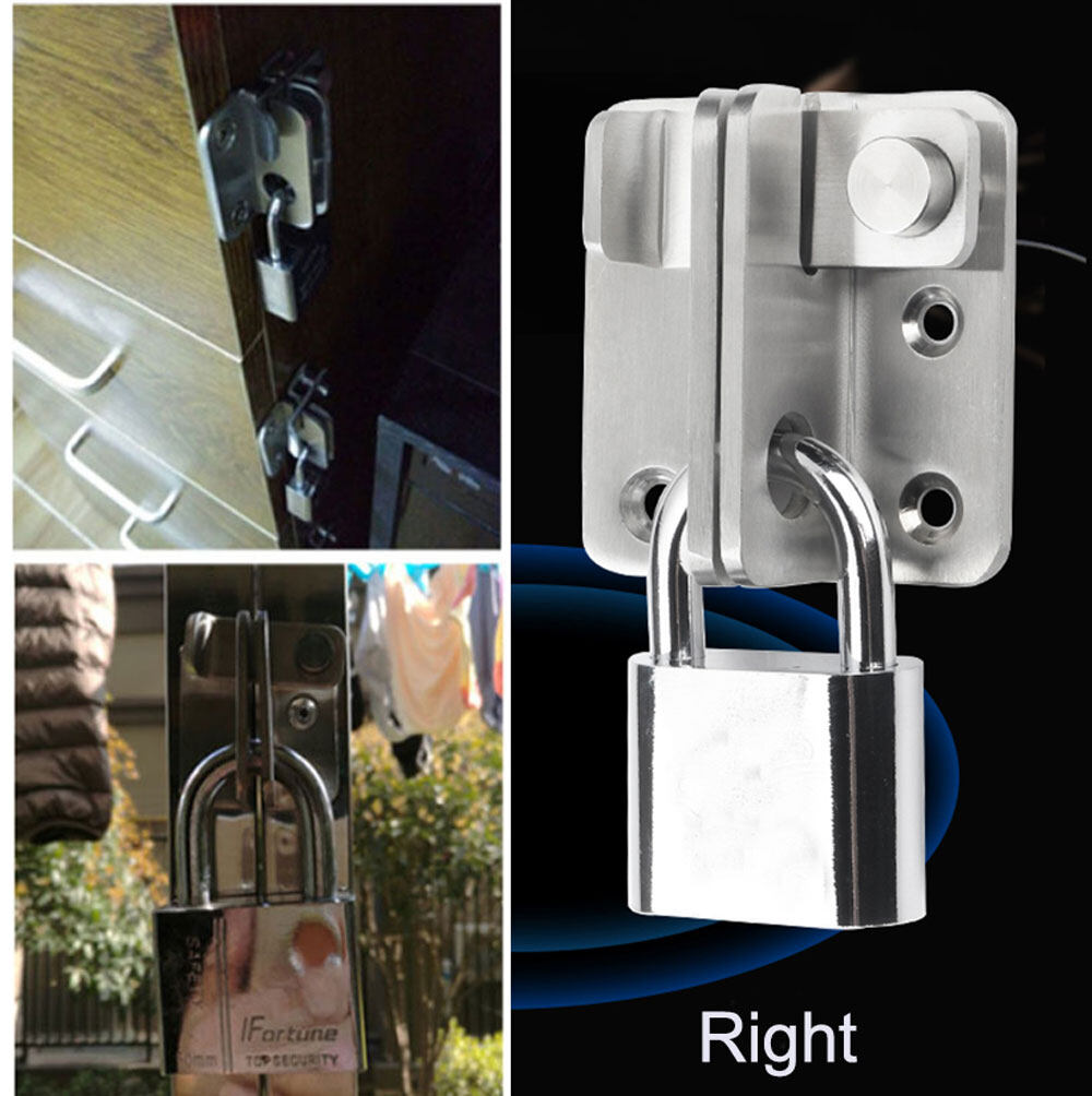 Stainless Steel Door Security Strong Safety Cabinet Locks Guard Catch Latch 