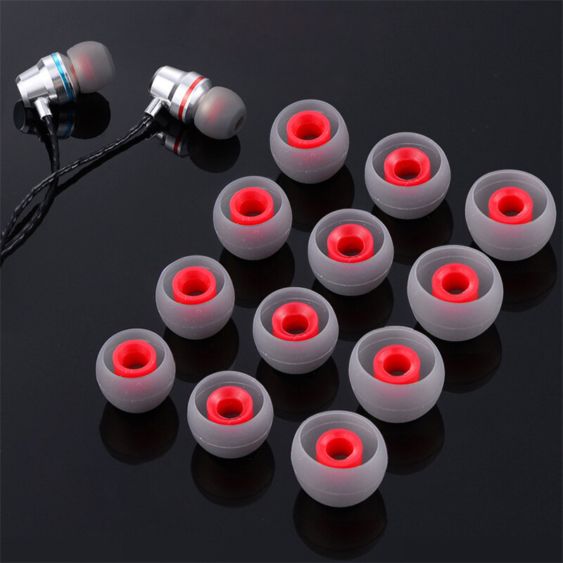 3 cặp Silicone trong tai Tai nghe bao gồm nắp thay thế Earbud lời khuyên nút tai nghe nhét tai Earplug Miếng đệm tai đệm thời trang phổ quát eartips
