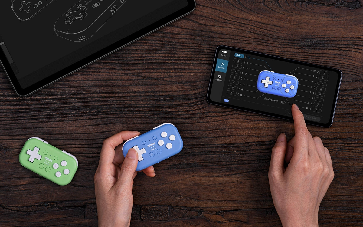 Ban đầu 8bitdo Micro Gamepad Bluetooth tương thích với chuyển đổi Android Raspberry Pi Bộ điều khiển không dây cho Bộ chuyển đổi Nintendo/chuyển đổi OLED/chuyển đổi Lite có dây USB Tay cầm chơi game