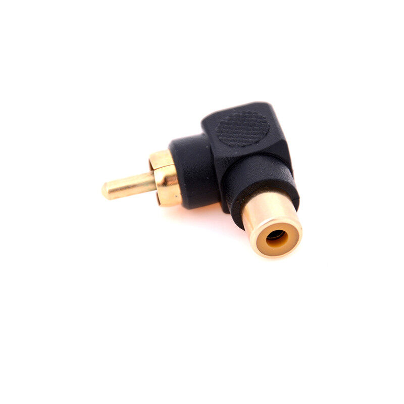 Aiqinhaimaoyi RCA Right Angle Male to Female Phone Adapters AV Plug Connector 90Degree