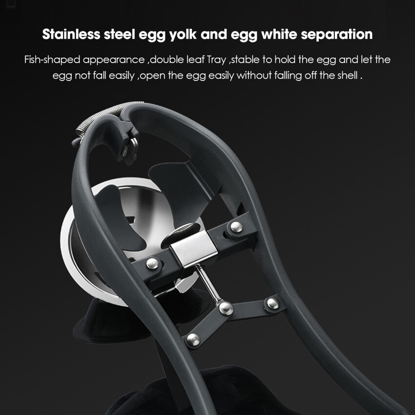 Eggshell Cracker,Stainless Steel Rapid Egg Opener, Automatic Egg Cracking Tool, Easy Eggshell Cutter Stainless Steel Eggshell Cutter Egg Separator