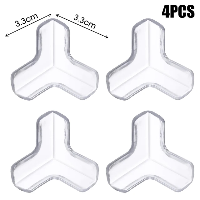 4/8pcs Child Baby Table Corner Edge Protectors Clear Rubber Furniture Corner Edge Table Cushion Guard Protector Baby Anti-collision T-corner Glass Edge Sticker