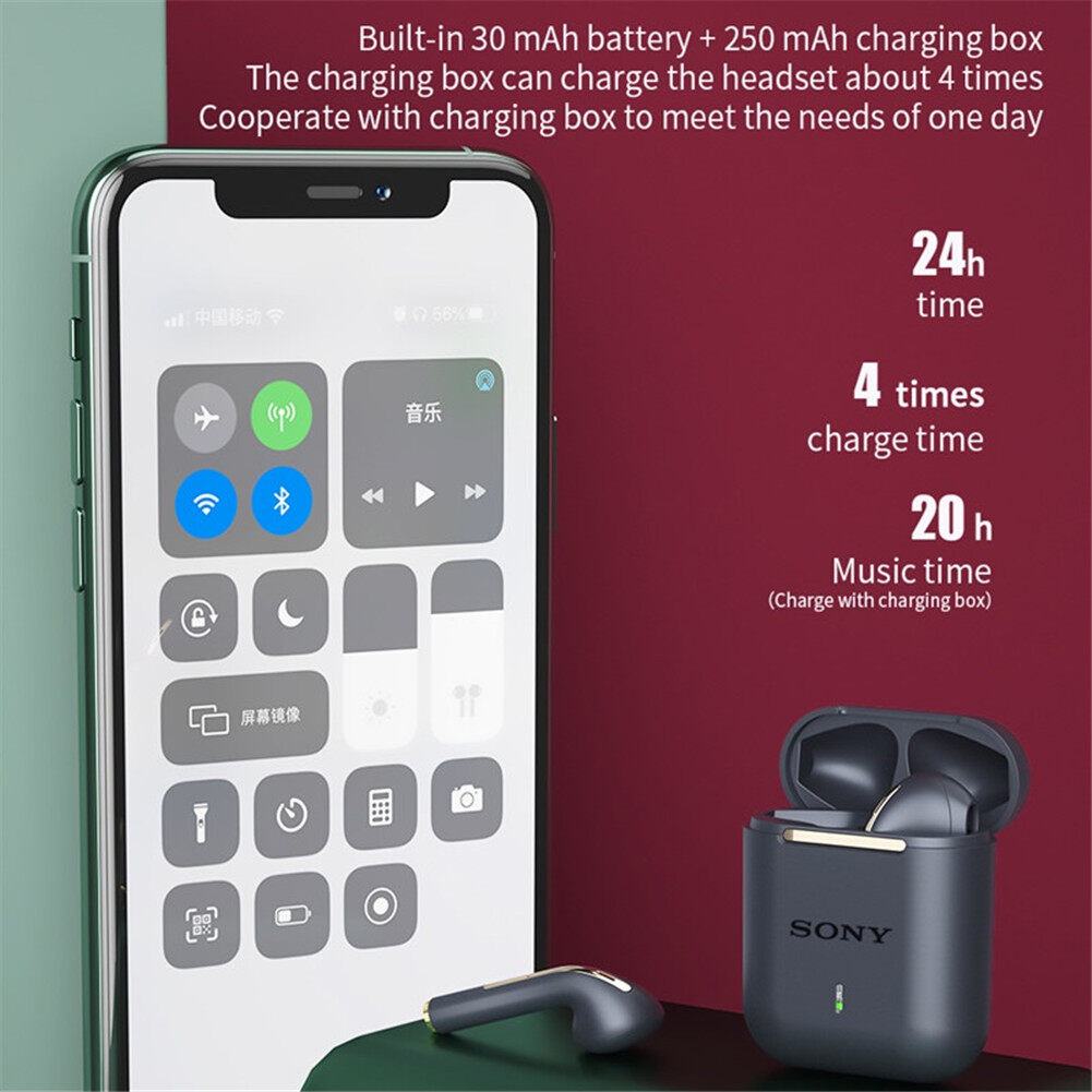 Sony Tai Nghe Nhét Tai Không Dây TWS J18 Tai Nghe Nhét Tai Airpods Bluetooth 5.0 Tai Nghe Âm Thanh Nổi Bật Lên Cảm Ứng Tai Nghe HIFI