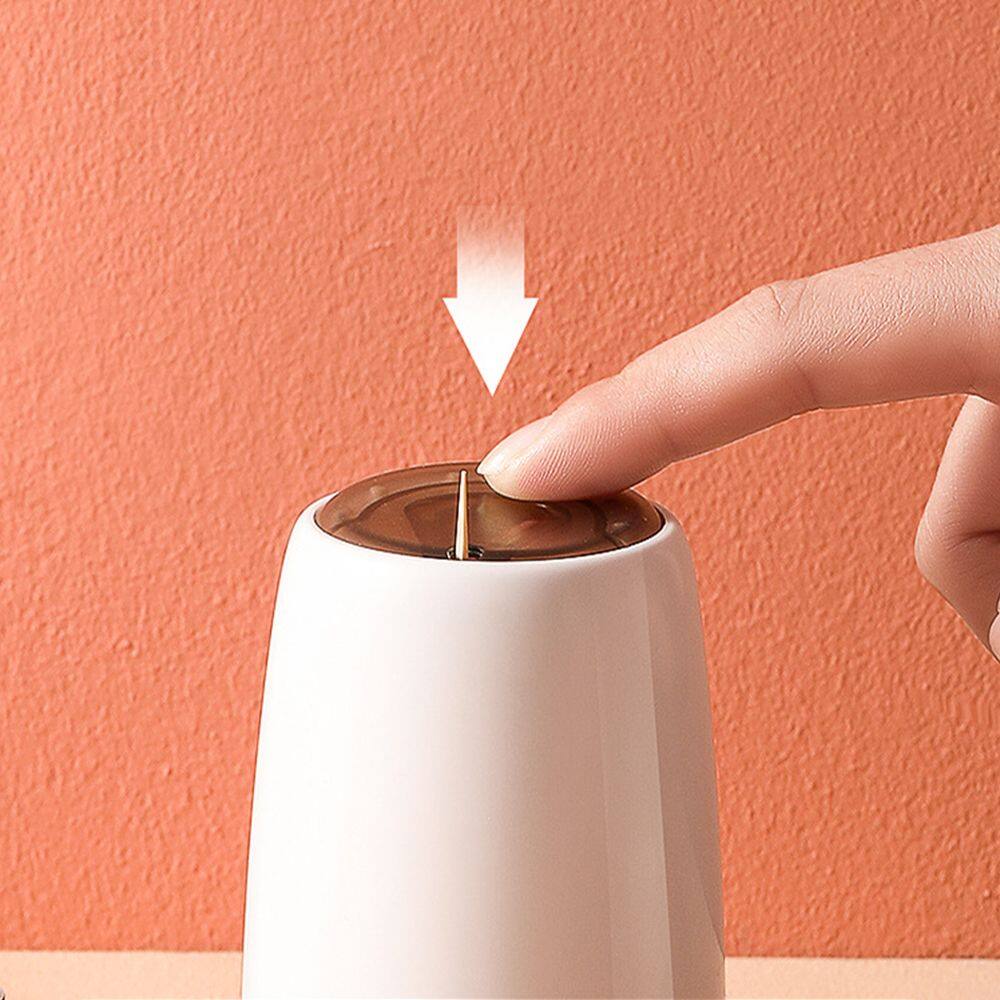 BULLOCKNE Home Automatic Organizer Container Toothpick Box Toothpick Holder Dispenser Pop-up
